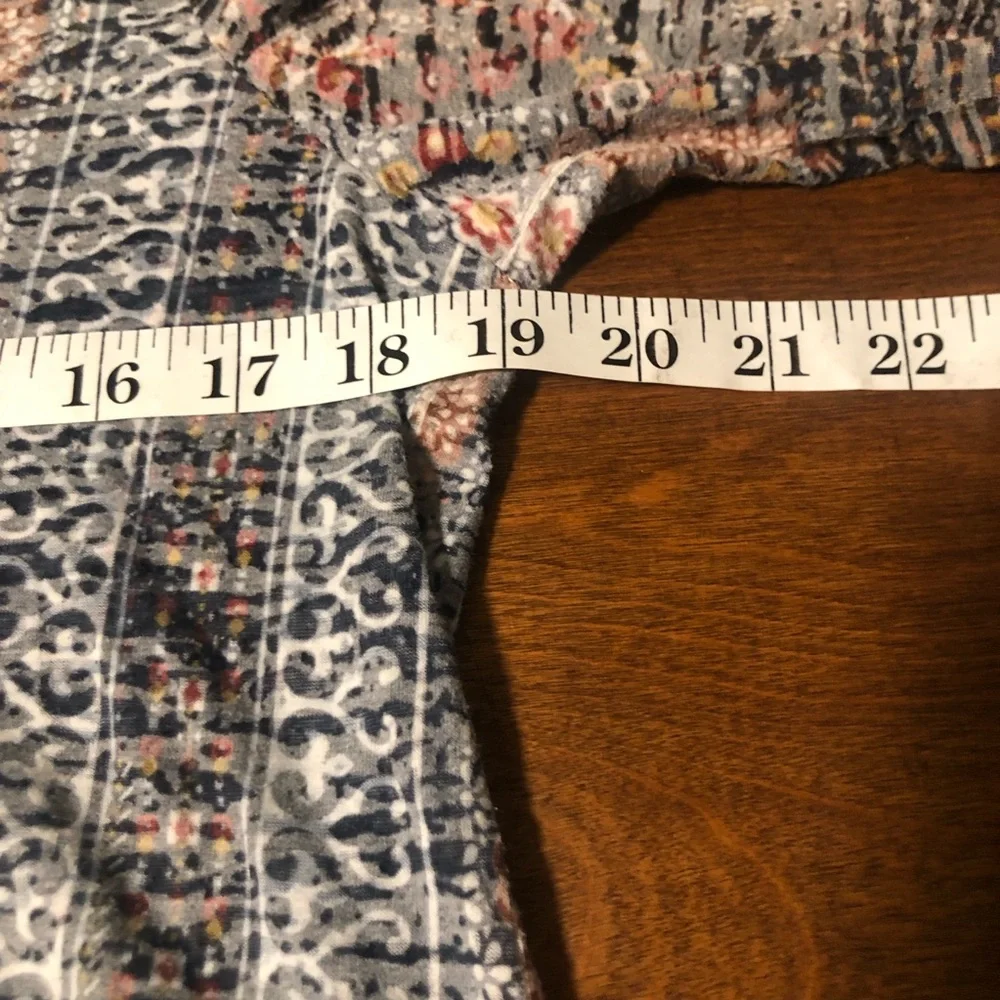 ONE WORLD Multicolor Patterned Long Sleeve Top Women’s S - Picture 6 of 7